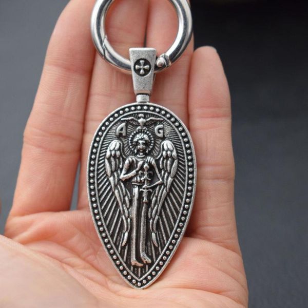 

keychains 1pcs viking amulet keychain goddess key rings for mother gifts, Silver