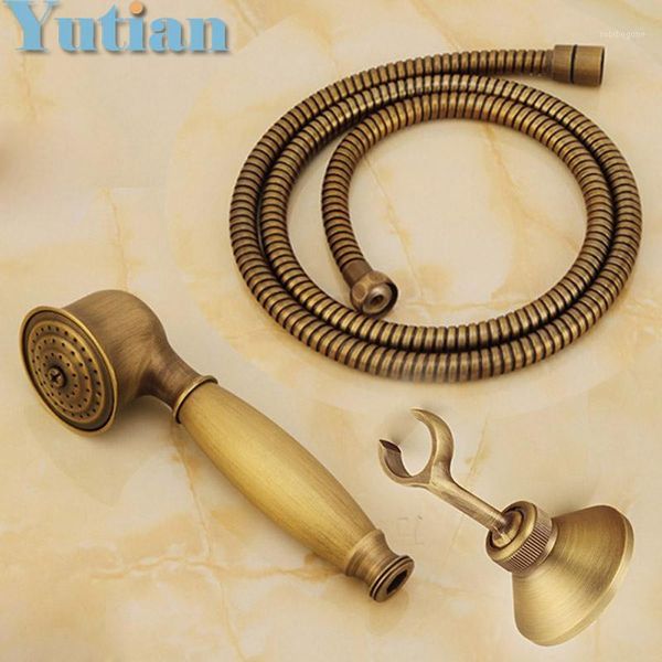 

bathroom shower heads antique brass hand sets solid +1.5m hose pipe1
