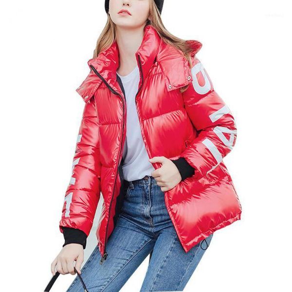 

women's down & parkas 2021 winter glossy parka women's waterproof coat embroidery jacket large size loose warm thick women jacket1, Black