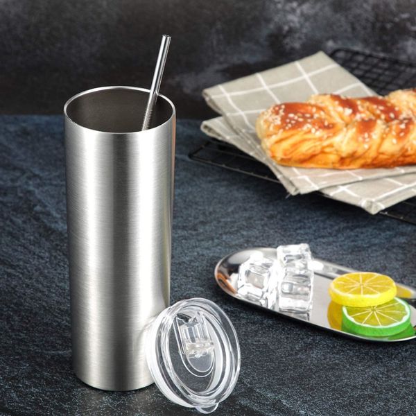 

20oz stainless steel vacuum insulated straight cup skinny double-insulated water tumbler cups mugs