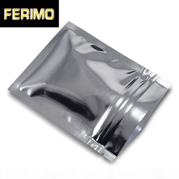 

3000pcs серия 7.5 * 10см silver zip замок алюминиевой фольги мешок еды кофейный порошок закуска запах proof мешки плоский самостоятельной уп