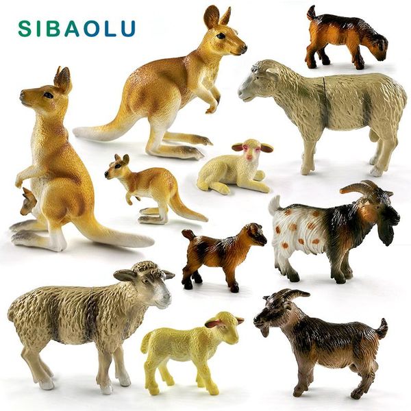 

decorative objects & figurines sheep kangaroo koala pig chicken figurine farm animal family model home decor miniature fairy garden decorati