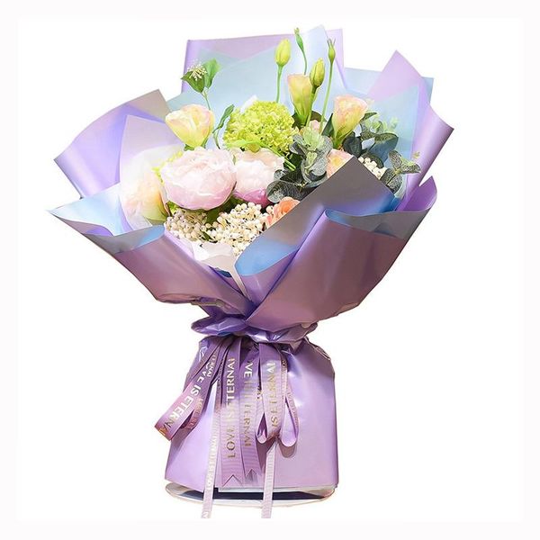 

gift wrap glitter waterproof plastic wedding party flower packaging material diy bouquet wrapping decorative paper 20 sheets/pack