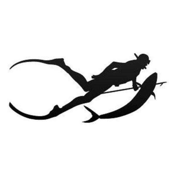 

17.7*7.9cm diving spearfishing diving snorkelling vinyl decal sticker c7-0004