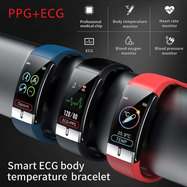

e66 men's and women's smart watch, with usb charging, wristband, temperature control, pedometer, sports watch