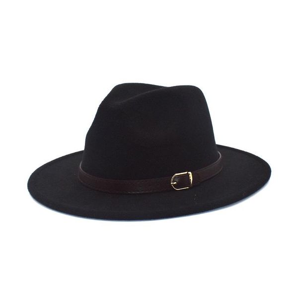 

wide brim hats chic old-school classic british fedora hat men women imitation woolen winter felt fashion jazz vintage sun, Blue;gray