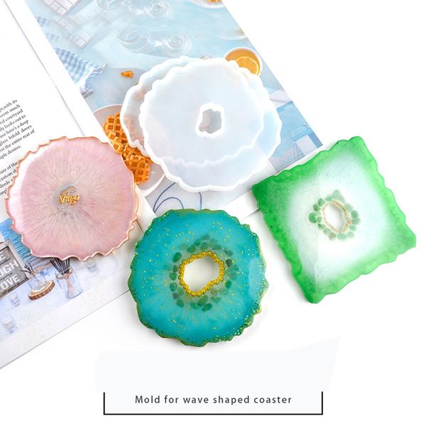 

resin irregular agate mold big silicone epoxy cup tray wave shaped coaster jewelry making craft food grade diy moulds dbc bh3881