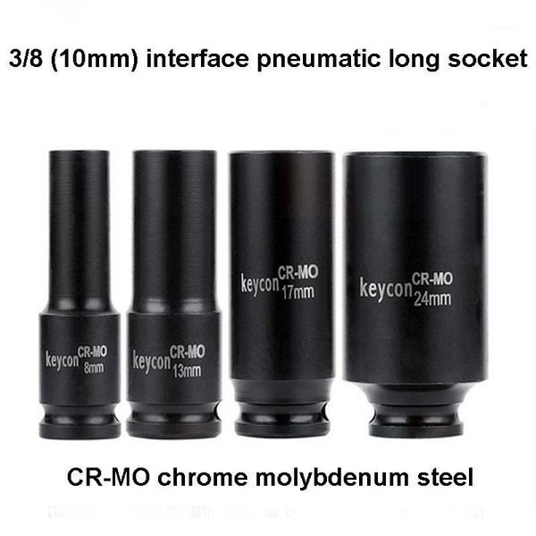 

3/8 inch impact socket set 6-24mm sleeve hexagonal pneumatic long heavy tire sleeve head for lithium electric wrench hand tools1