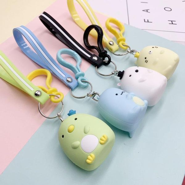 

corner corner bio pvc soft glue epoxy doll cartoon keychain gift bag pendant, Silver