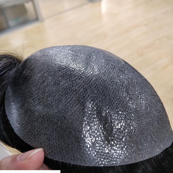 

thin skin toupee 2021 selling mens curly hair systems wholesale price pu base toupee 100% human toupees, Black
