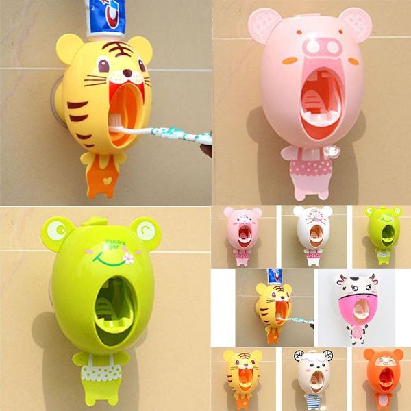 

auto automatic toothpaste dispenser toothbrush holder set wall mount stand new toothpaste squeezers