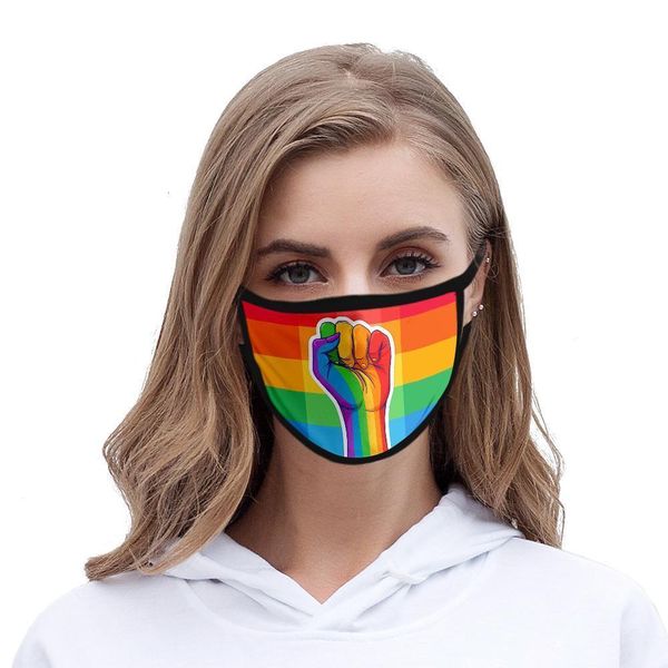 

dust-proof color 3d face lgbt printing gay design polyester ice silk fabric washable mask xd23597 mywjqq ggrwh