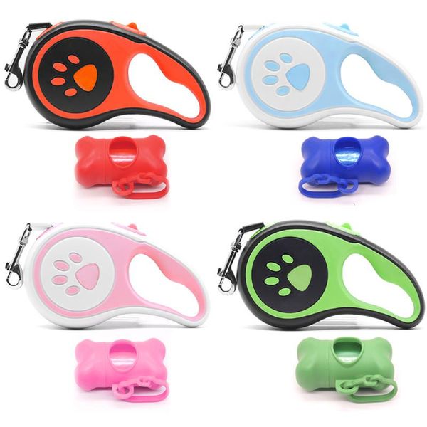 

dog collars & leashes 5m colorful retractable leash extending puppy walking leads pet running automatic tractor