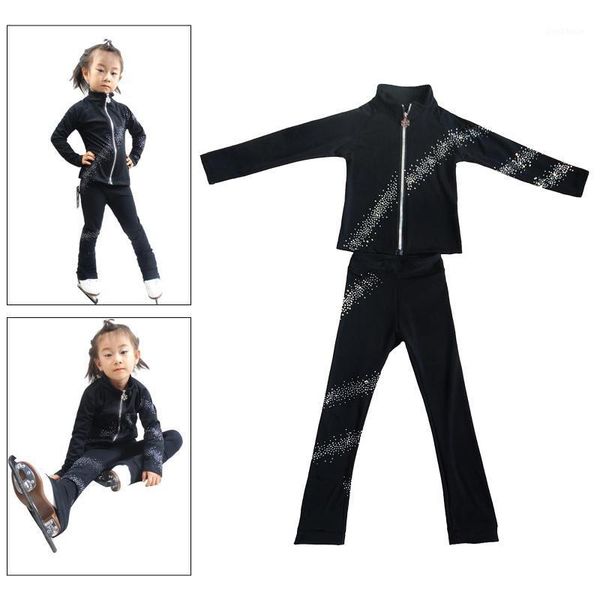 

skiing suits figure skating outfit soft skate pants jacket dancing leggings coat1