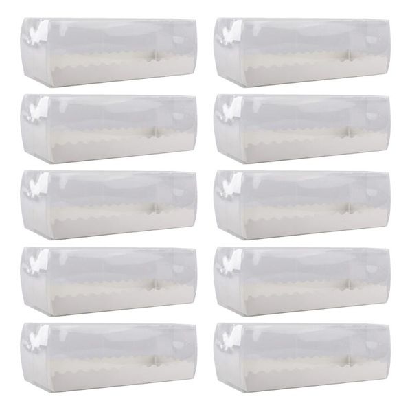 

10 set roll cake packing box portable large capacity natural cake dessert box