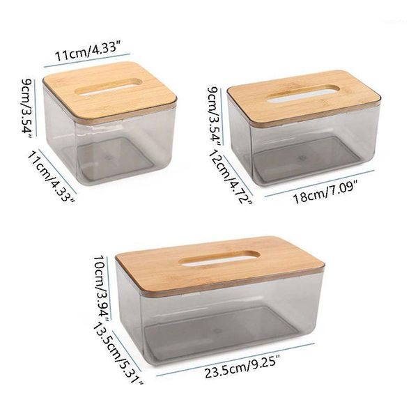 

tissue boxes & napkins bamboo wooden cover plastic box paper holder dispenser storage case home gxma1