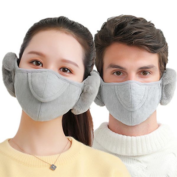 

factory 2 in 1 face cover with plush ear protective mask open nose breathable thick warm mouth masks winter mouth-muffle pbub2