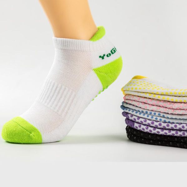 

resistance bands women yoga socks, ladies anti slip silicone gym pilates ballet fitness sport full cotton breathable elasticity