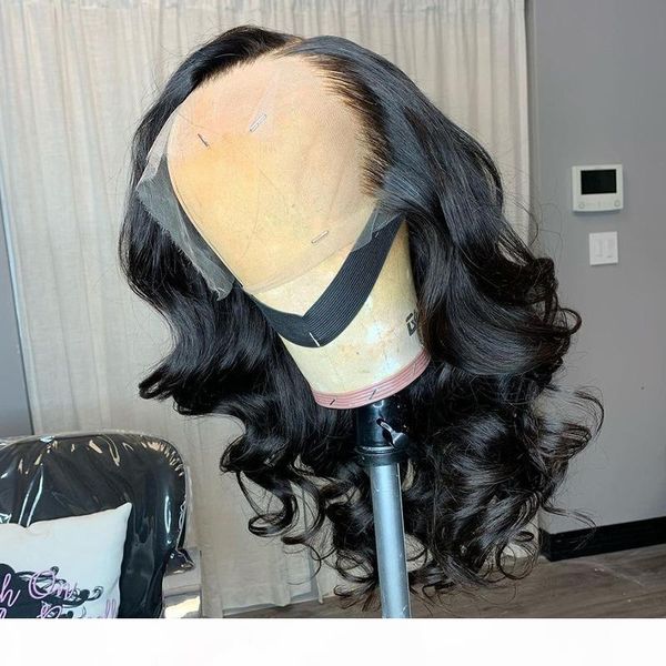 

brazilian 13x4 lace front human hair wigs pre plucked with baby hair body wave 150% short water curly bob wigs for women, Black;brown