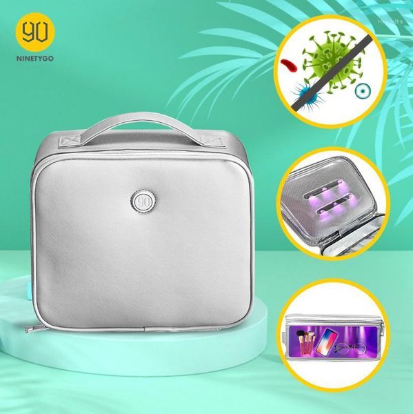 

cosmetic bags & cases 2021 arrival ninetygo 90fun uv-clean portable sterilizer bag led uvc disinfect pack phone clothes underwear usb1