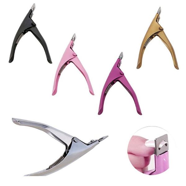

acrylic uv false fake nails tips manicure cutter clipper tool stainless steel ac jllqhu, Silver