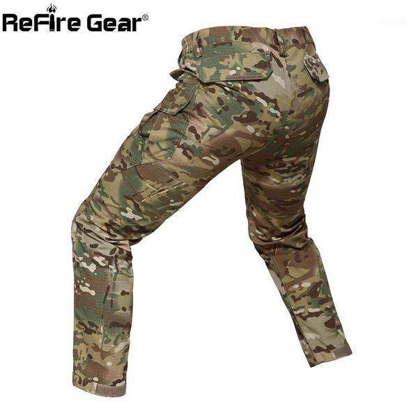 

refire gear waterproof tactical pants men camouflage army combat pant male camo soldiers assault cargo trousers1, Black