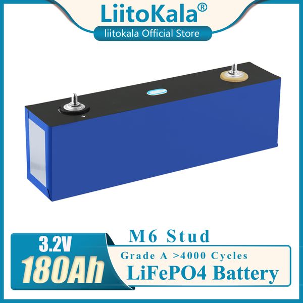 LiitoKala 3,2 V 180 Ah Lifepo4-Akku 3C Hochstrom-Autozellen mit großer Kapazität DIY 12 V 24 V 36 V 48 V 180 Ah Solarenergiespeicher RV-Golfauto