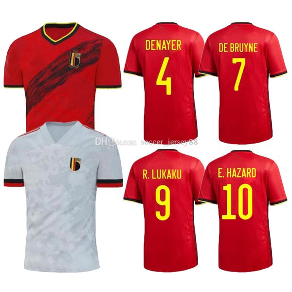 

2020 2021 hazard lukaku mertens belgium soccer jerseys home 20 21 de bruyne tielemans national team belgium away white kids football shirt, Black;yellow