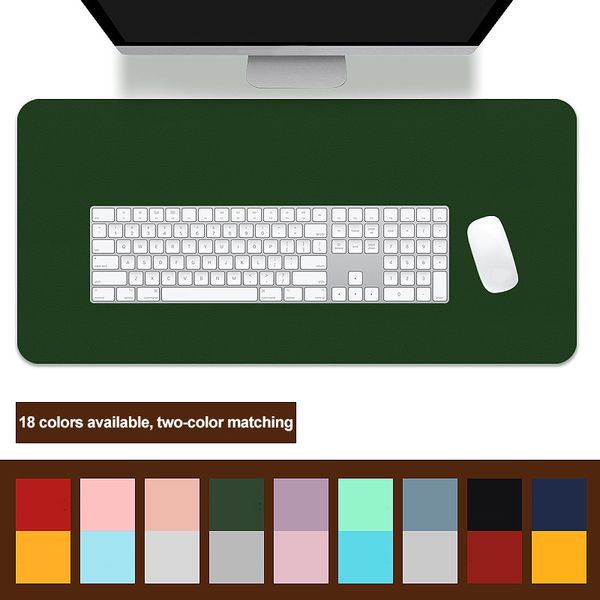 

9 color double-sided waterproof large office mouse leather keyboard pad