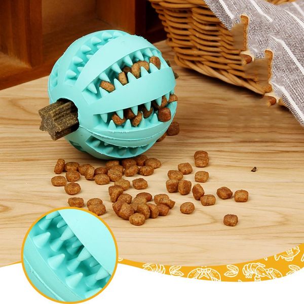 

5cm pet toys dog toys interactive elasticity ball natural rubber leaking ball tooth clean ball cat dog chew interactive toys q wmtvoi
