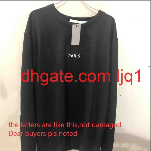 

fashion jumpers mens hoodies spring hoodie for men sweatshirt with damaged letters long sleeved mens pullovers streewear clothes, Black