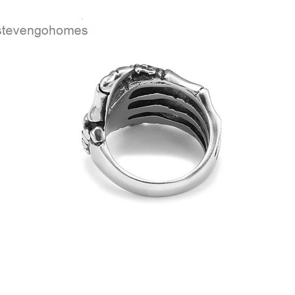 

dark punk claw hand bone ring skeleton gothic jewelry, Silver
