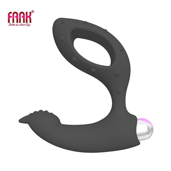 FAAK Vibrante Prostata Massaggiatore Uomini Plug Anale Impermeabile potente vibratore G Spot Clitoride Stimolatore giocattoli del sesso per adulti LJ201215