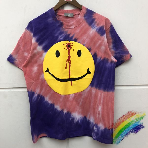 

streetwear red purple tie dye t shirts men women heavy fabric tees t-shirt, White;black
