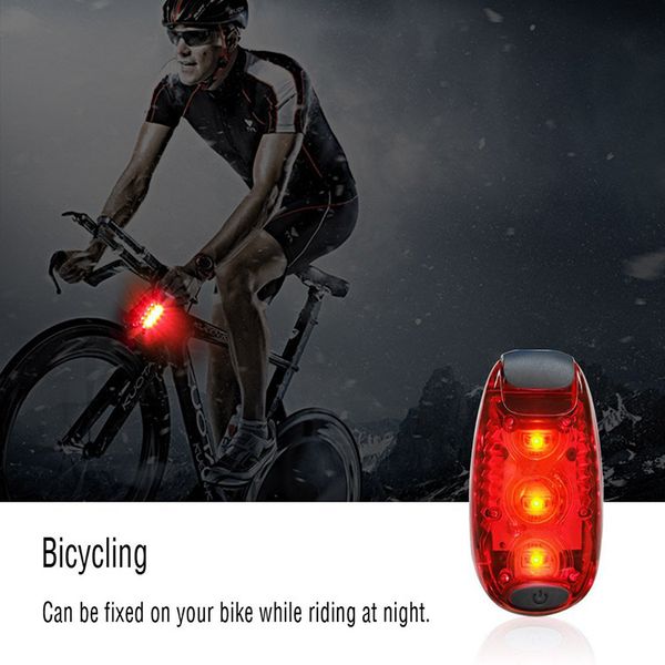 

multifunctional outdoor cycling night running warning light bicycle tail light running warning light with retail packaging box, Silver