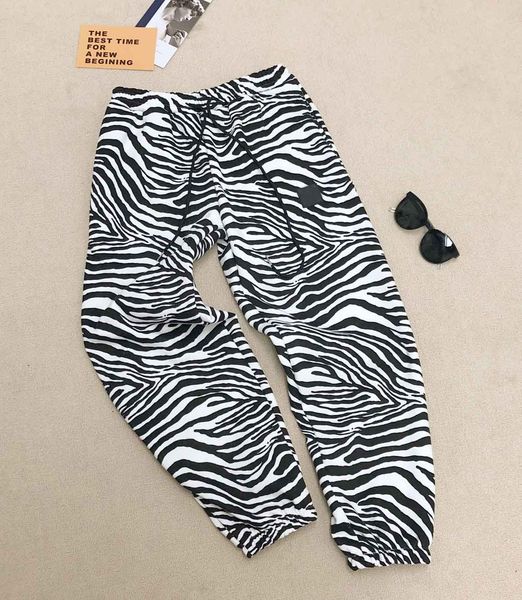 

21ss new women stylist pants sport style fashion casual female simple pants new trend printed casual pant size -xl, Black;white
