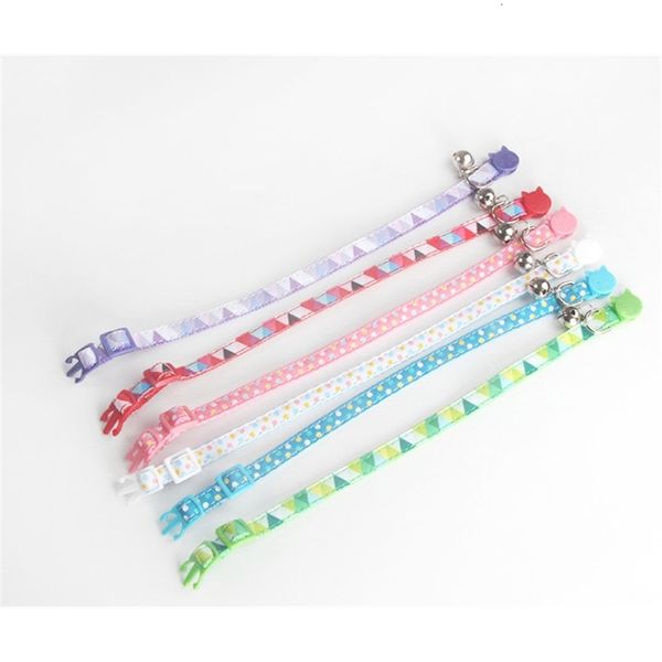 

pink kitten collar necklace dot pet breakaway cat safety buckle with bell