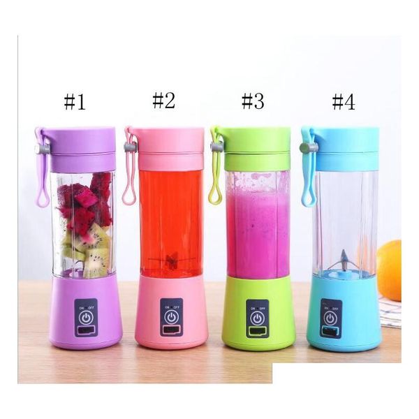 

380ml personal blender portable mini blender usb juicer cup electric juicer bottle fruit vegetable tools six blades eea284 y7iza