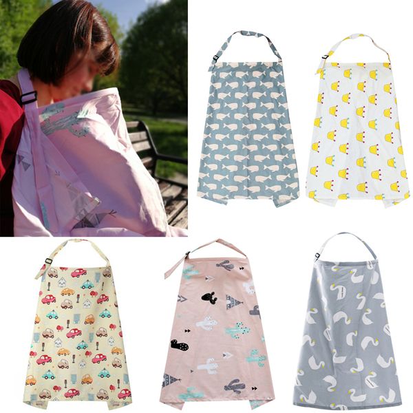 

breathable baby feeding nursing covers mum breastfeeding nursing poncho cover up adjustable privacy apron outdoors nursing cloth, White