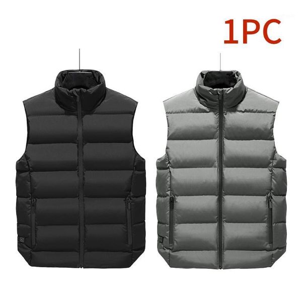 

outdoor t-shirts men sports soft camping hiking usb charging with reflective strip heated vest heating pad riding winter warm washable1, Gray;blue