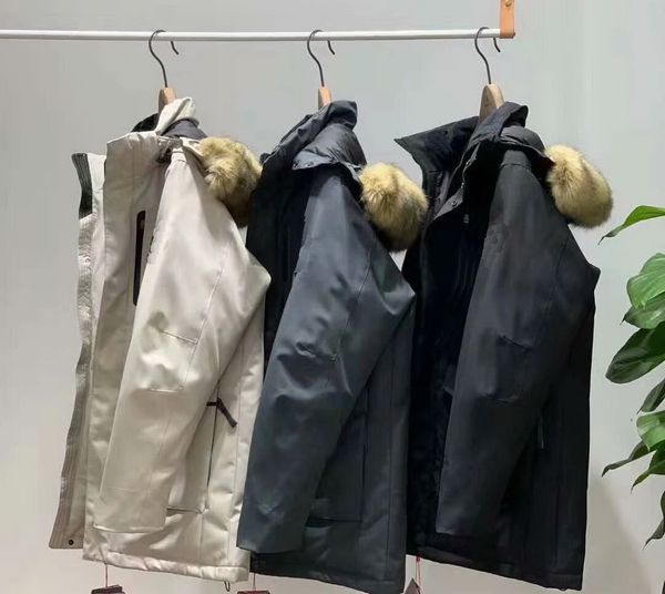 

men winter down coat fur hooded puffer jacket winter coat down clothes puffer jacket sportwear outfit hooded outfit running jacket outfit-3, Black