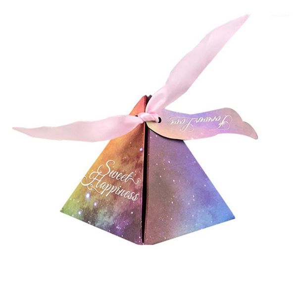 

gift wrap 100pcs/pack triangle supplies festival candy box wedding favors ribbons decorations party case tags paper birthday diy1
