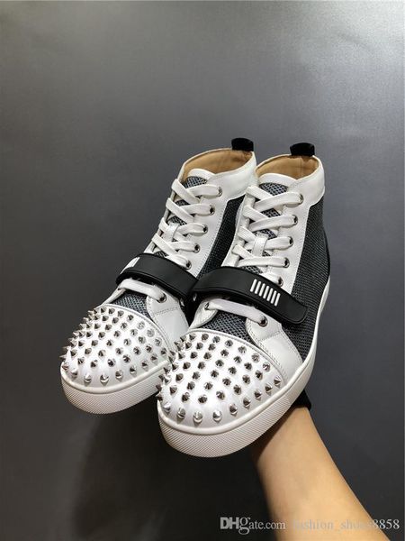 

мужские и женские повседневная плоская обувь, цветная кожа с заклепками, классические высокопрочные спортивные повседневные туфли, с коробко, Black