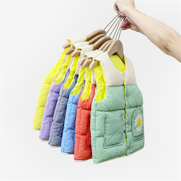 

2020 children's printing down cotton vest autumn winter baby boys girls warm outerwear waistcoat toddler kids gilet fille coats lj20081, Camo