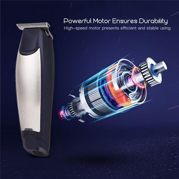 

surker usb rechargeable hair clipper hair trimmer barber silent stainless steel knife haircut shear cutter men shaver set h sqchey