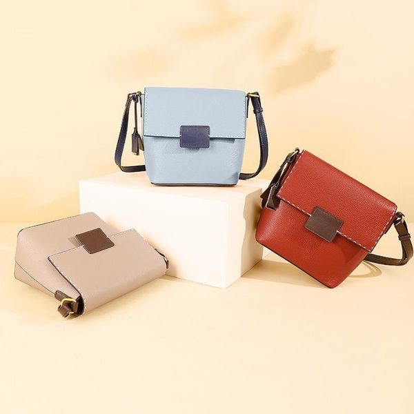 

crossbody bag bag top слой слой ковшид ведро сумка повседневная кожаная сумка мода сумка крест тела женщина