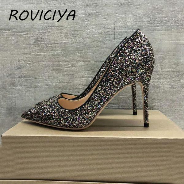 

black glitter wedding shoes 12 cm high heel pumps stiletto heels shallow party shoes for women 34-45 lf005 roviciya1