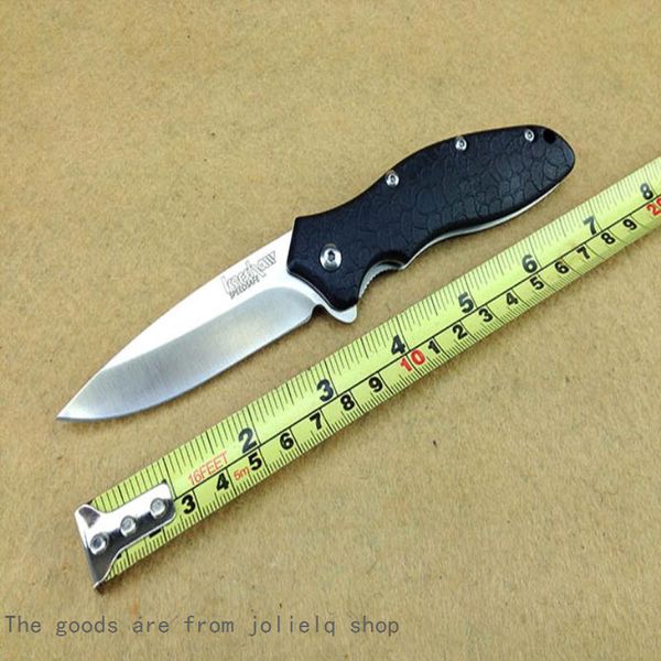 

3.1" knife pocket oso flipper tactical 1830 kershaw satin plain blade, black antiskid handles jf9sr qynf