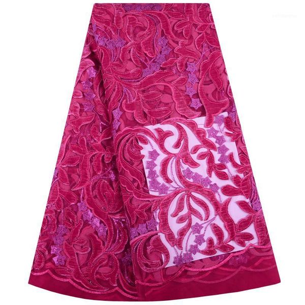 

ribbon 2021 african lace fabric floral pattern french swiss nigerian tulle for wedding party dresses1, Pink;blue