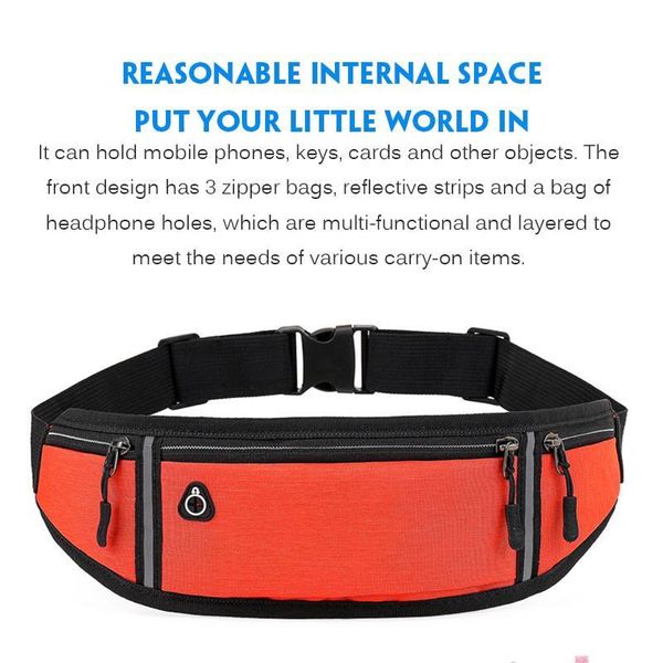 

outdoor cycling phone bag waterproof women running belt waist bag belt running waist sports portable gym hold water